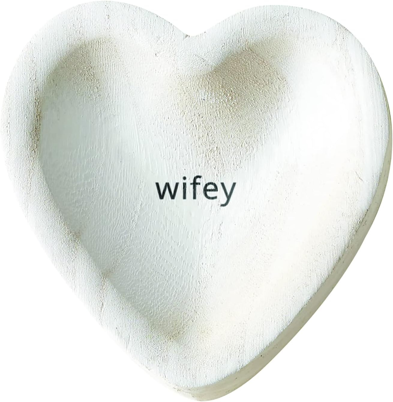 Santa Barbara Design Studio Wedding Paulownia Wood Heart Trinket Tray, 5-Inch, Wifey