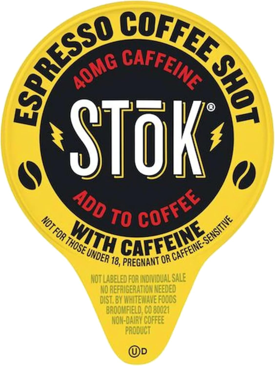 100 SToK Caffeinated Unsweetened Black Coffee Shots.