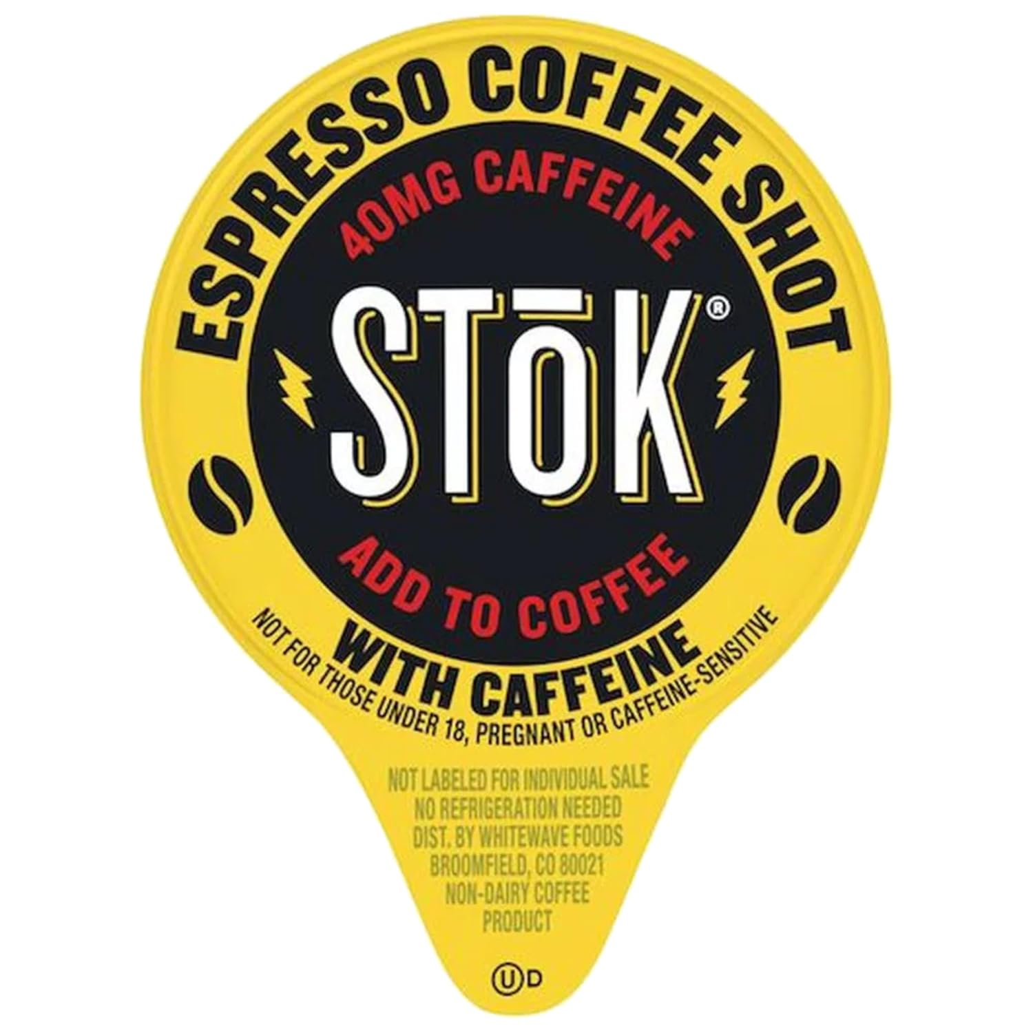 100 SToK Caffeinated Unsweetened Black Coffee Shots.