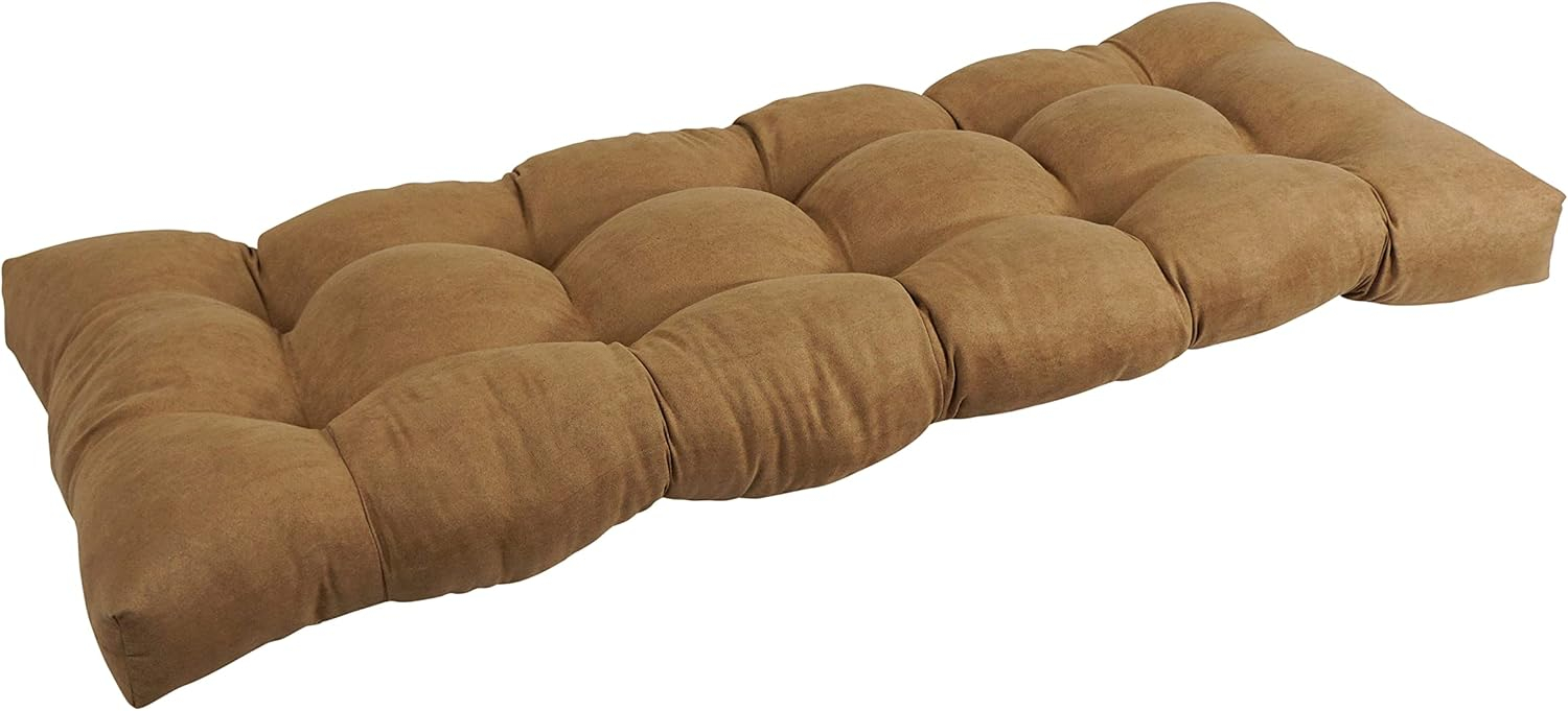 Blazing Needles 46-inch by 19-inch Tufted Solid Microsuede Bench Cushion