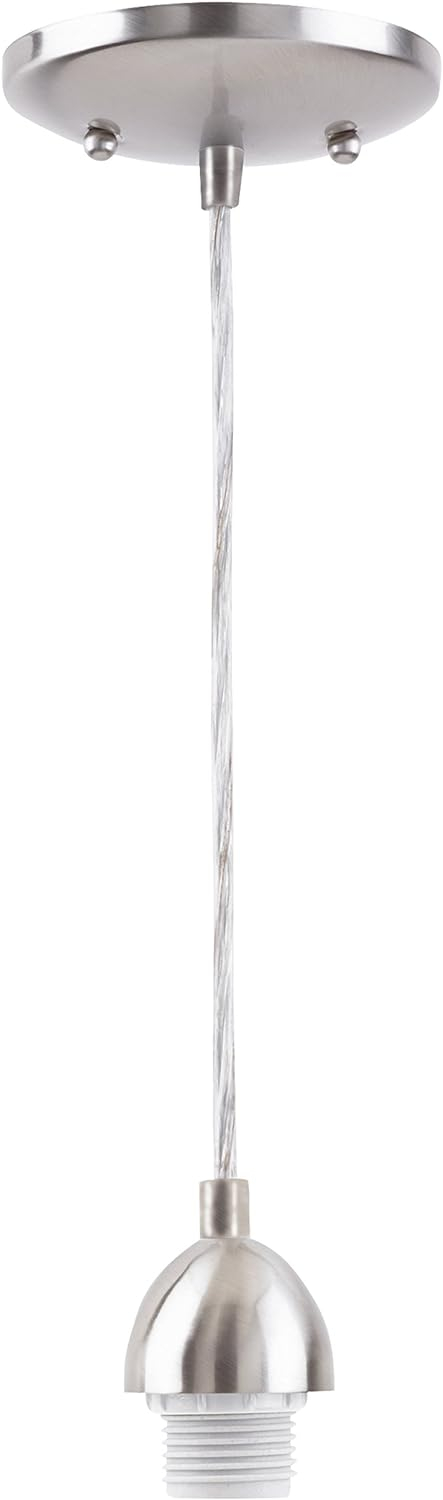 Westinghouse 7028400 Mini Pendant Light Fixture 60 W Lamp Incandescent Lamp Brushed Nickel Fixture