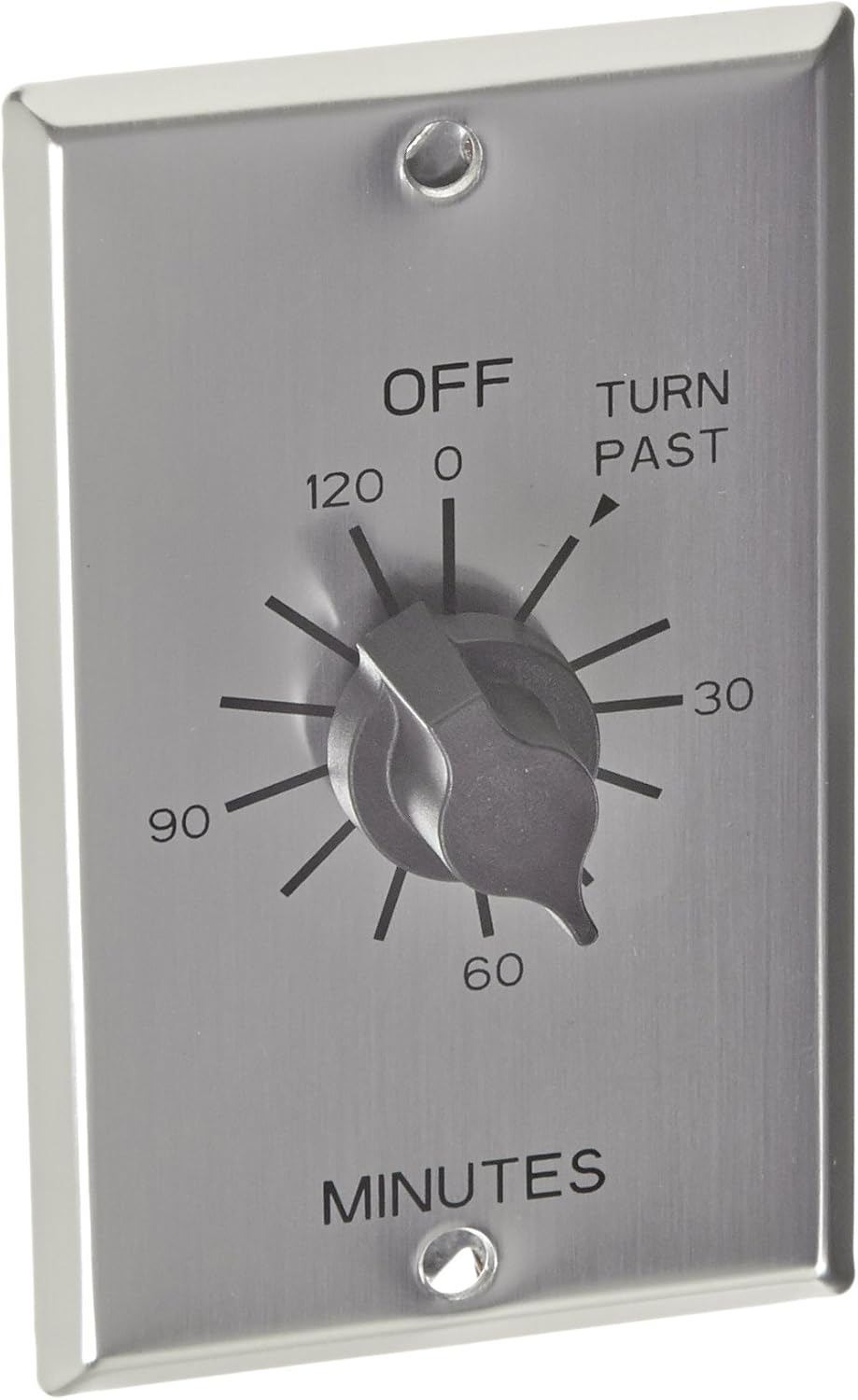 C Series Commercial Style Spring Wound Auto Off In-Wall Time Switch, 2 Hours