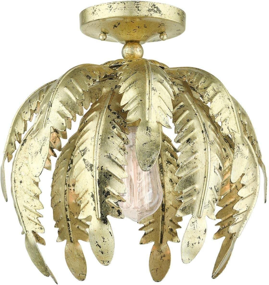Livex Lighting - Acanthus - 1 Light Semi-Flush Mount in Coastal Style - 12.63