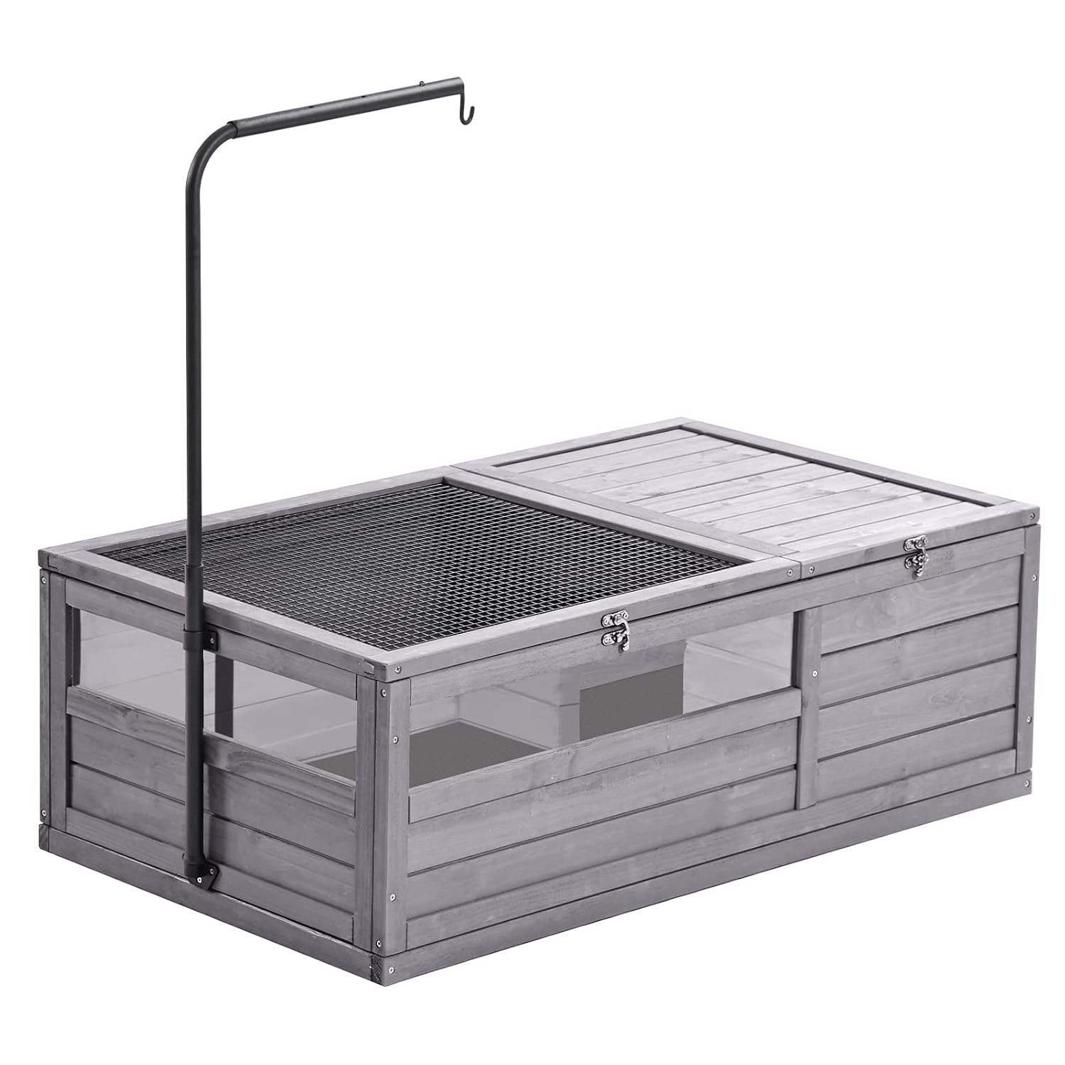 GUTINNEEN Tortoise Habitat Tortoise Enclosure with Lamp Holder, Metal, Large Reptile Cage for Turtles,Lizards and Other Small Animals,Indoor and Outdoor Use