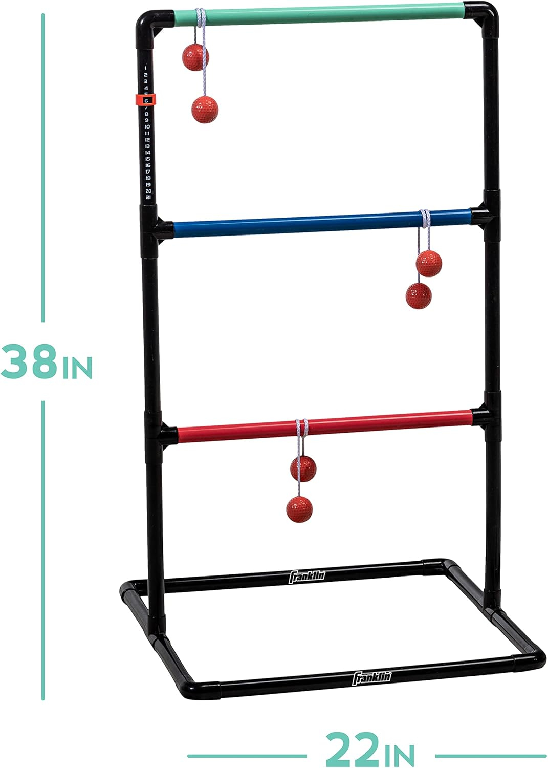 Franklin Sports Ladder Ball Lawn Game Set - Outdoor Lawn Game - Includes 2 Targets + 6 Toss Bolas