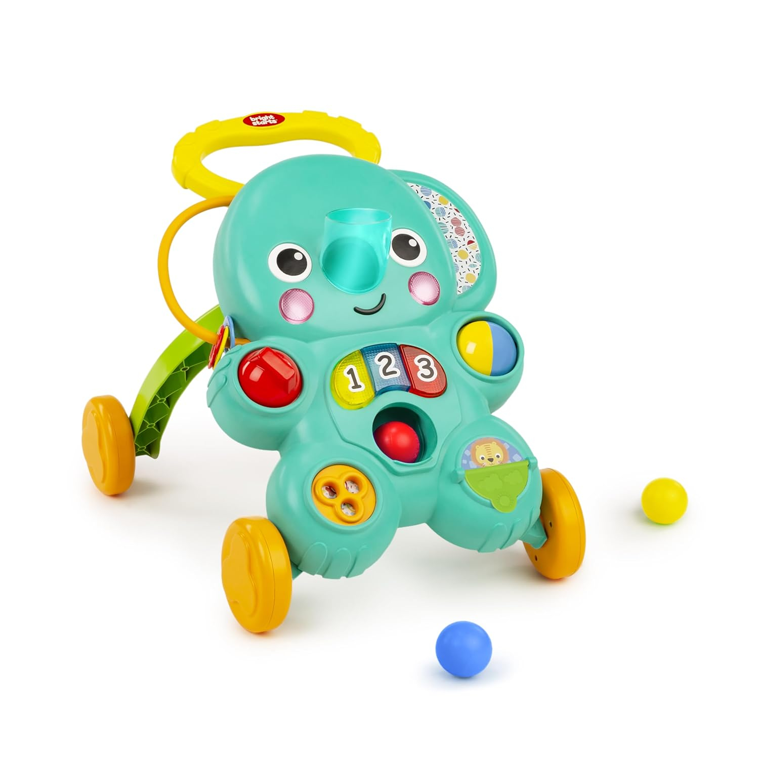 Bright Starts Stroll 'n Roll 2-in-1 Ball Play Baby Walker Elephant
