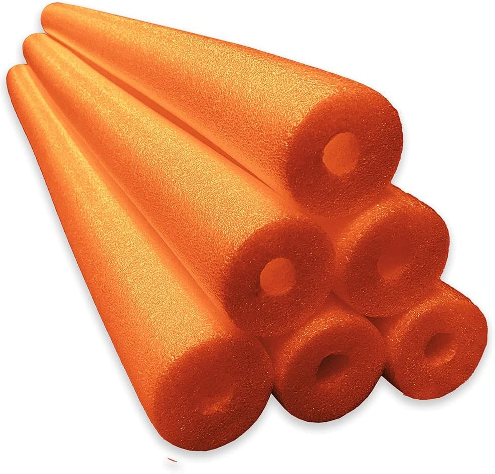 6 Pack Jumbo Swimming Pool Noodle Foam Multi-Purpose - Orange