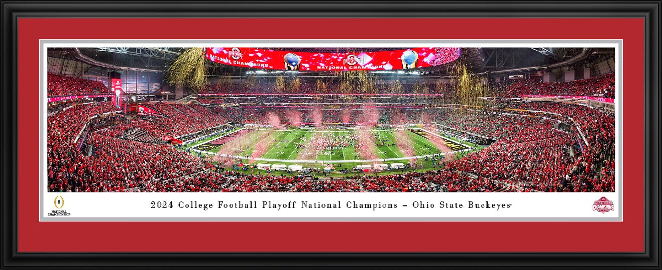 Ohio State Buckeyes Panoramic Red Framed Sports Poster