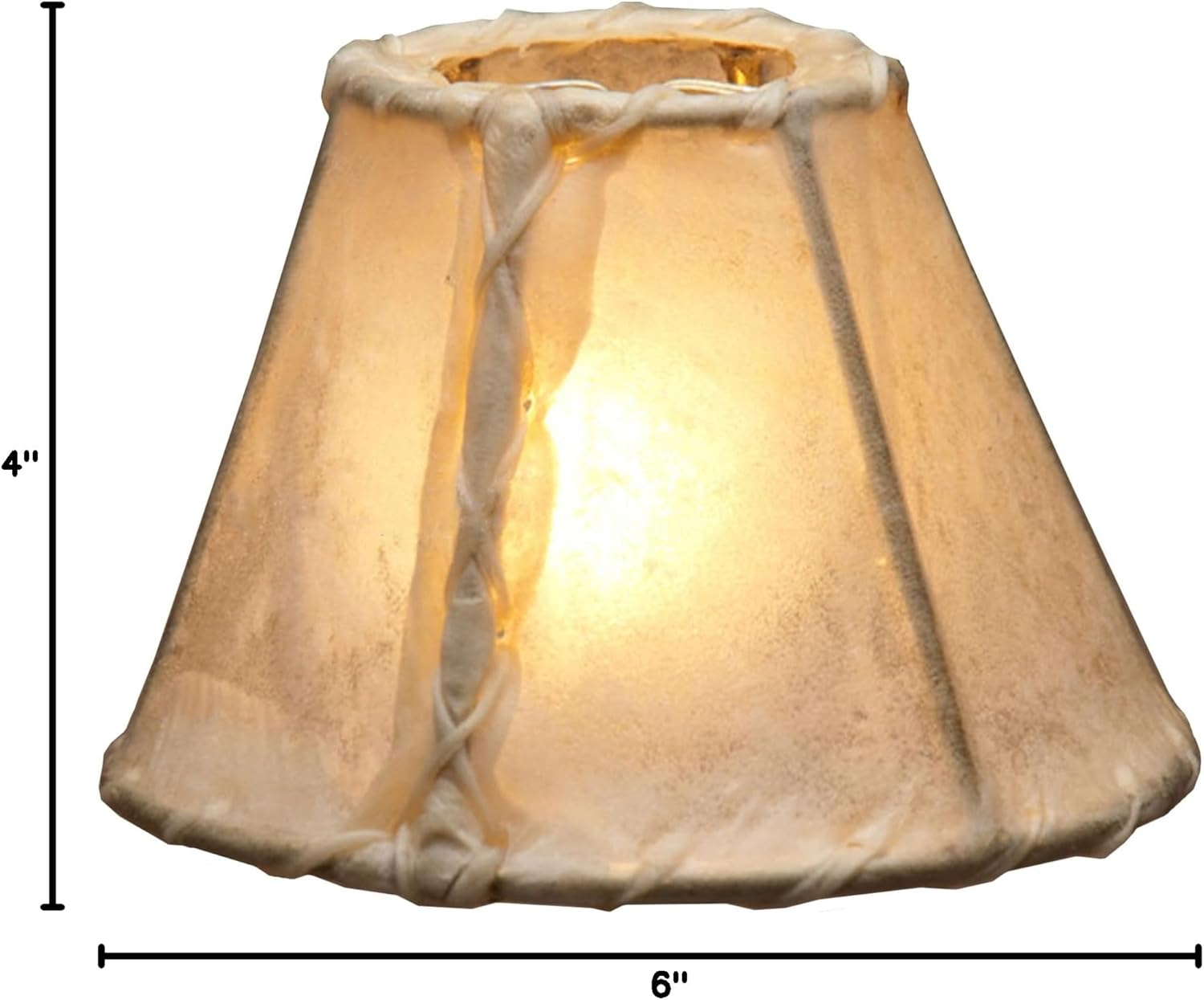 Southwestern Rawhide Chandelier Lamp Shade 6"