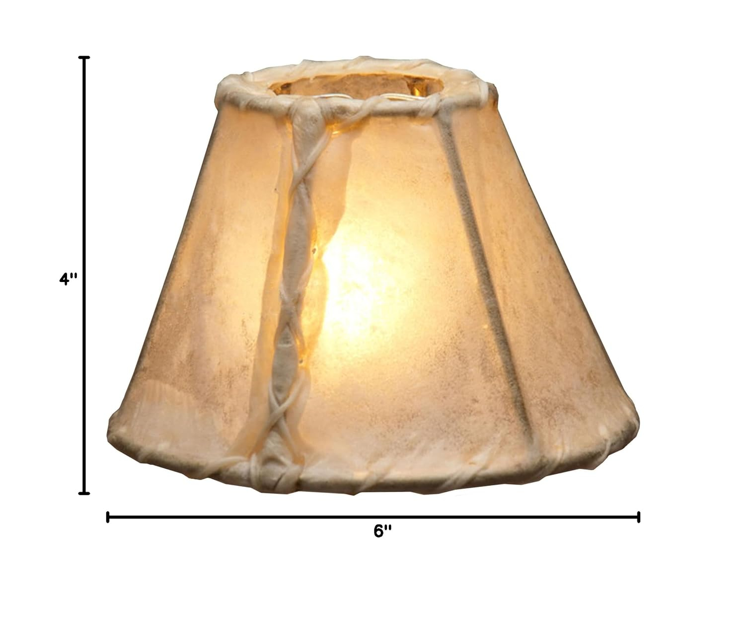 Southwestern Rawhide Chandelier Lamp Shade 6"