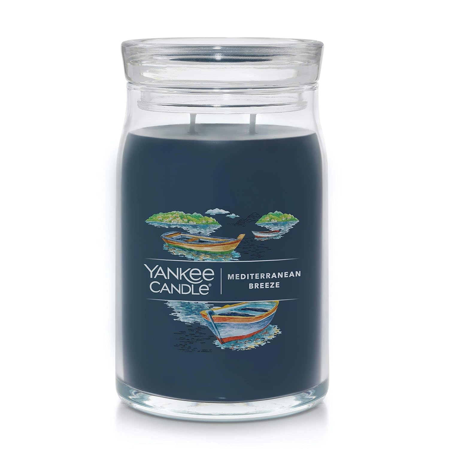Mediterranean Breeze Blue Soy Tumbler Candle with Tin Lid