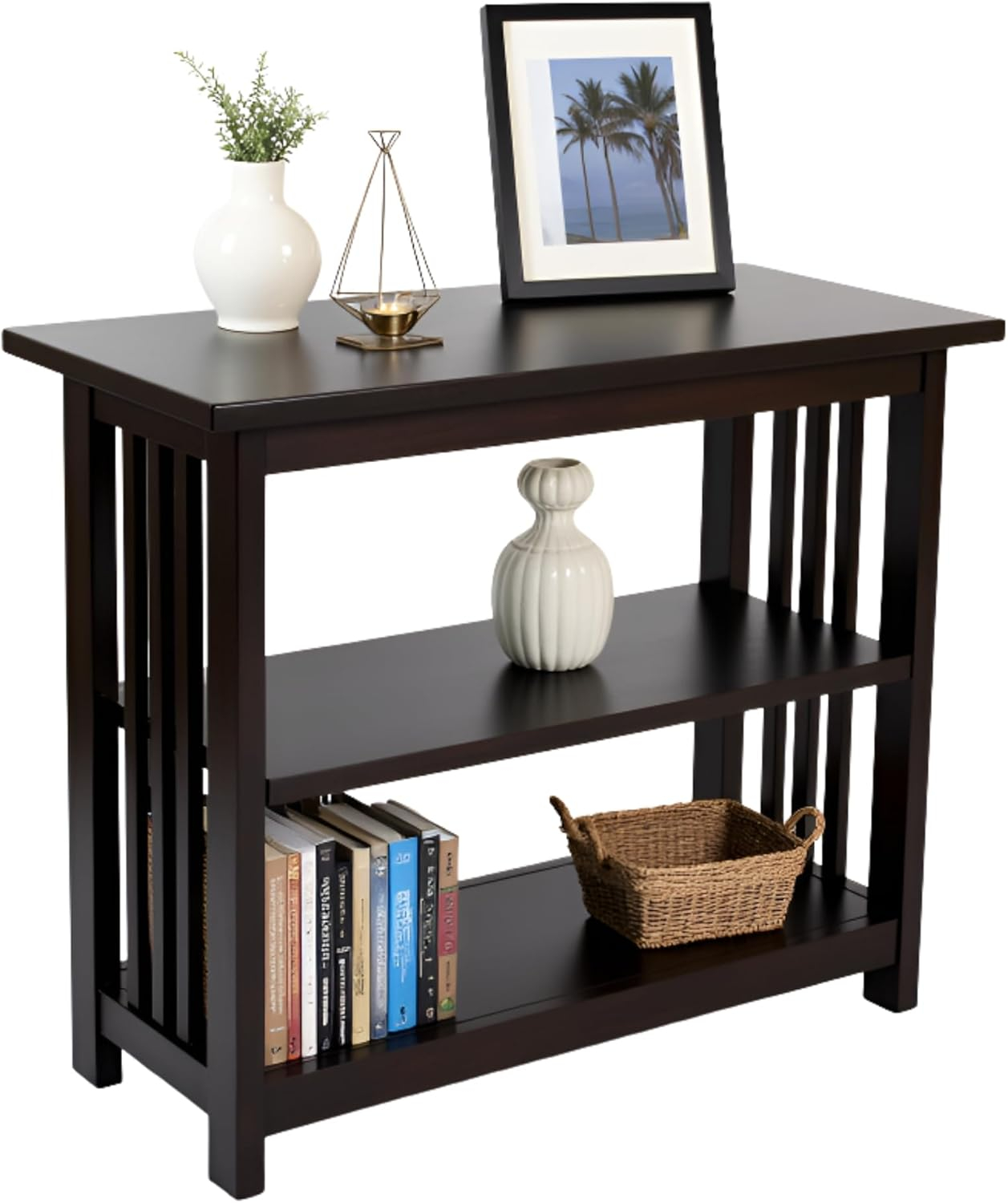 Alaterre Artisan Under Window Bookshelf, Espresso