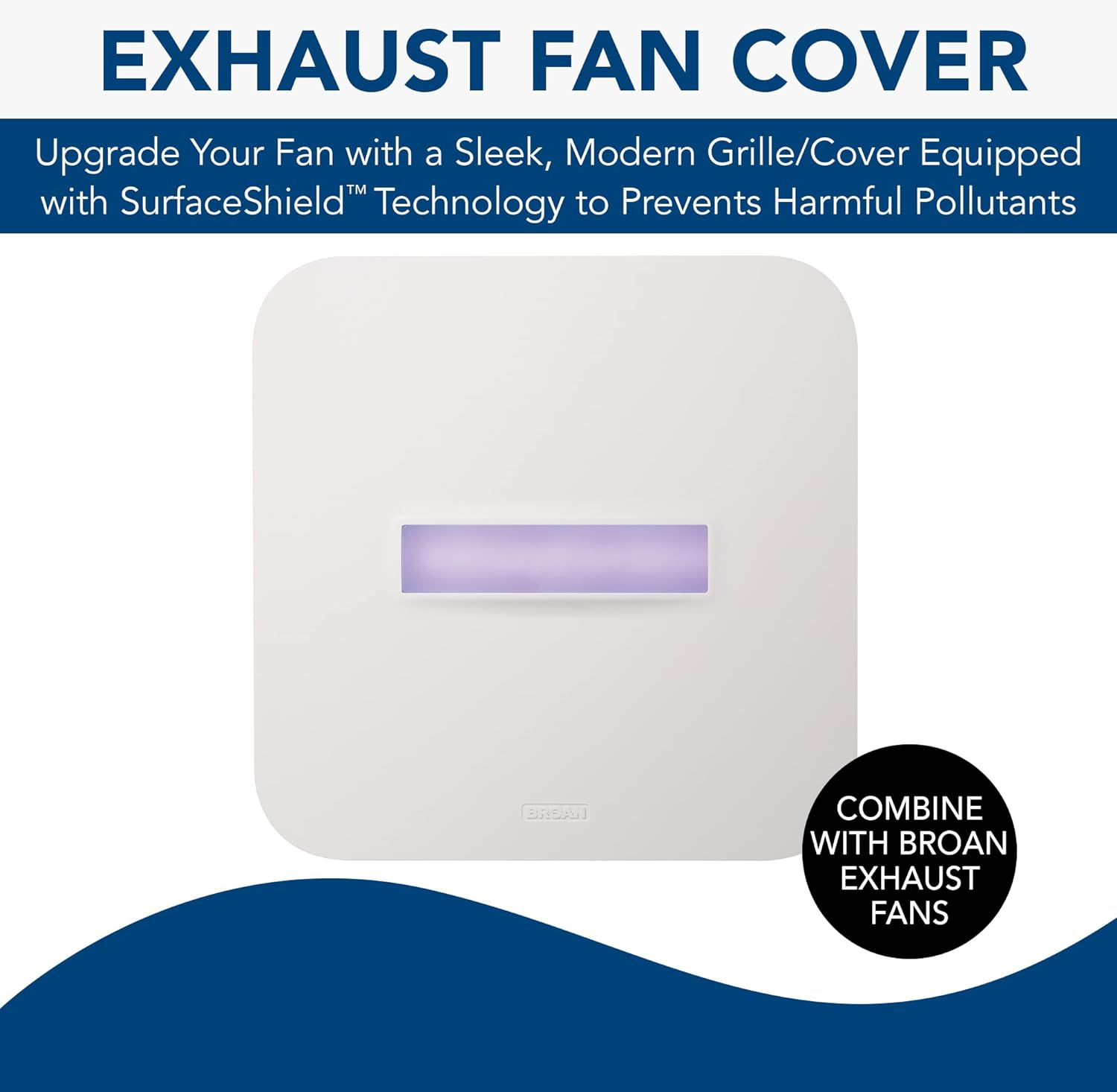 Broan Fg1000vvs Surfaceshield Antibacterial Led Lighted Exhaust Fan Upgrade Grille Powered
