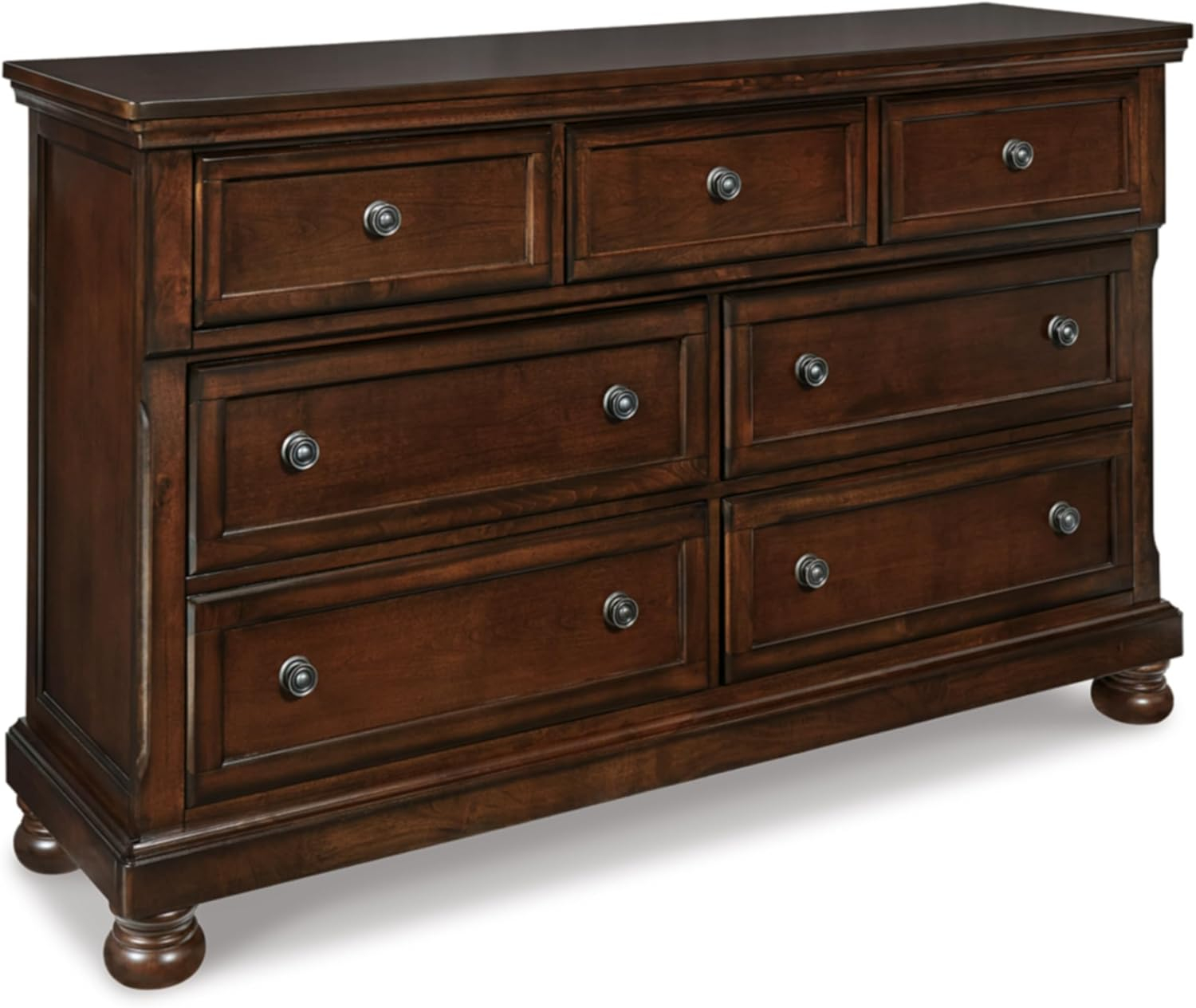 Ashley Furniture Flynnter 7 Drawer Dresser in Medium Brown