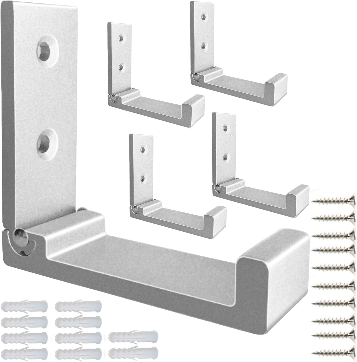 Bathroom Coat Hook Foldable Wall Hooks, 5 Wall Hooks for Hanging Coats, Towels, Gear, Rust-Resistant Aluminum Alloy Headphone Rack Hooks Wall Mounted with Screws for Hat, Bags, Eq