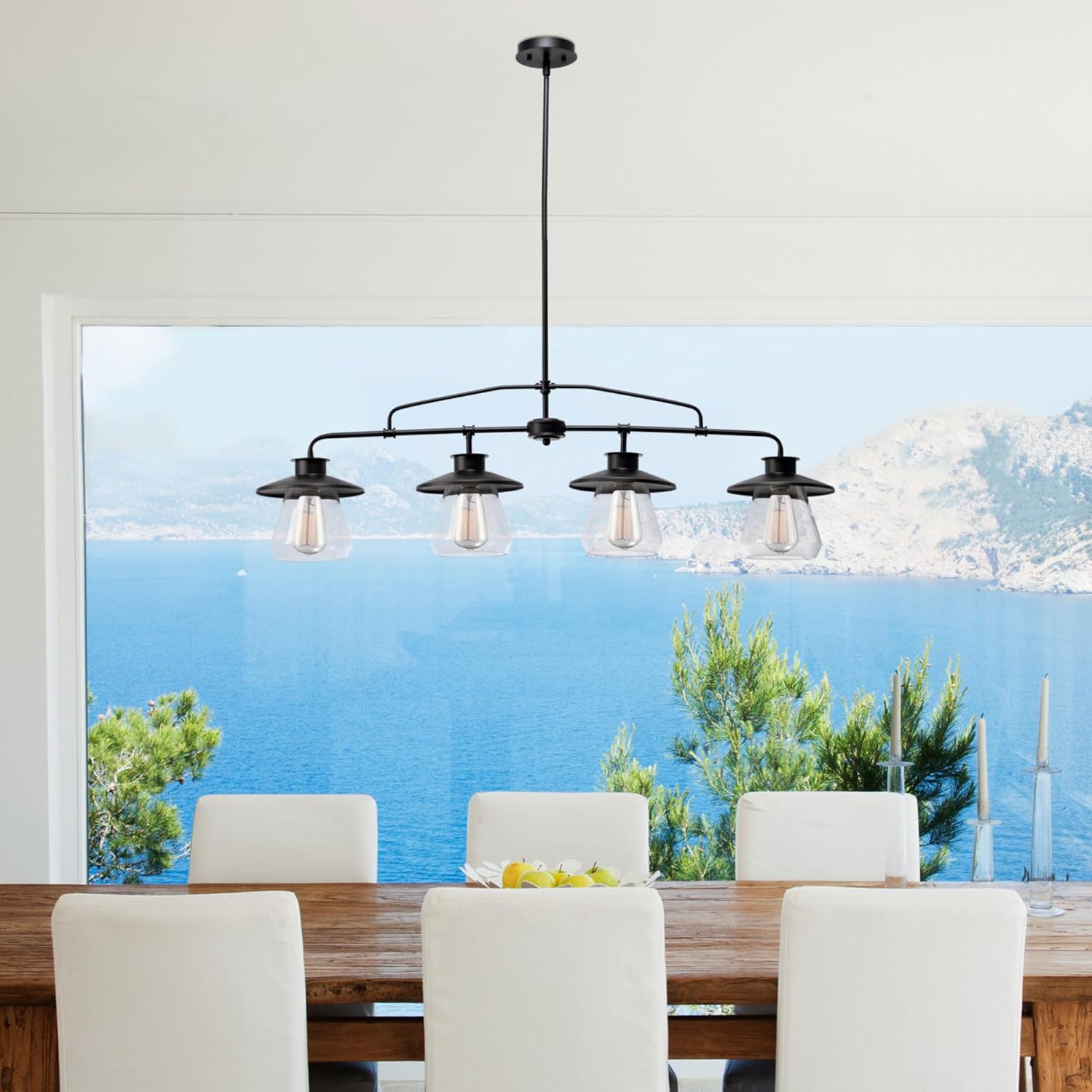 Nate 4-Light Oil Rubbed Bronze Pendant