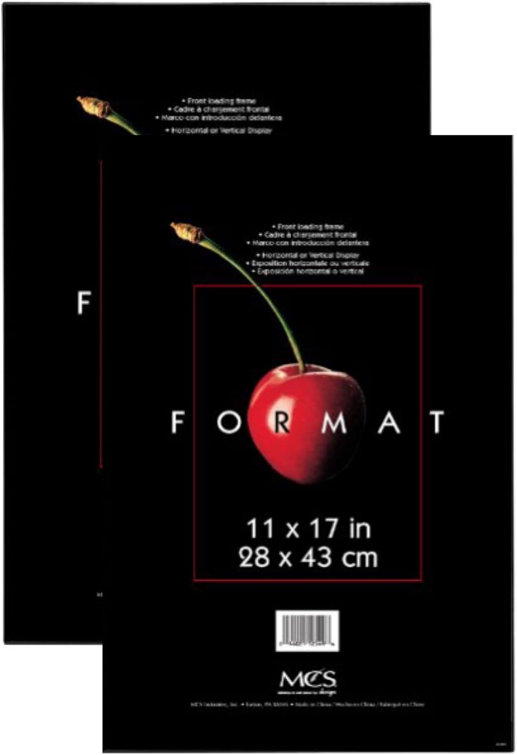 MCS Plastic Format Frame for a 11" x 17" Photograph, Color; Black