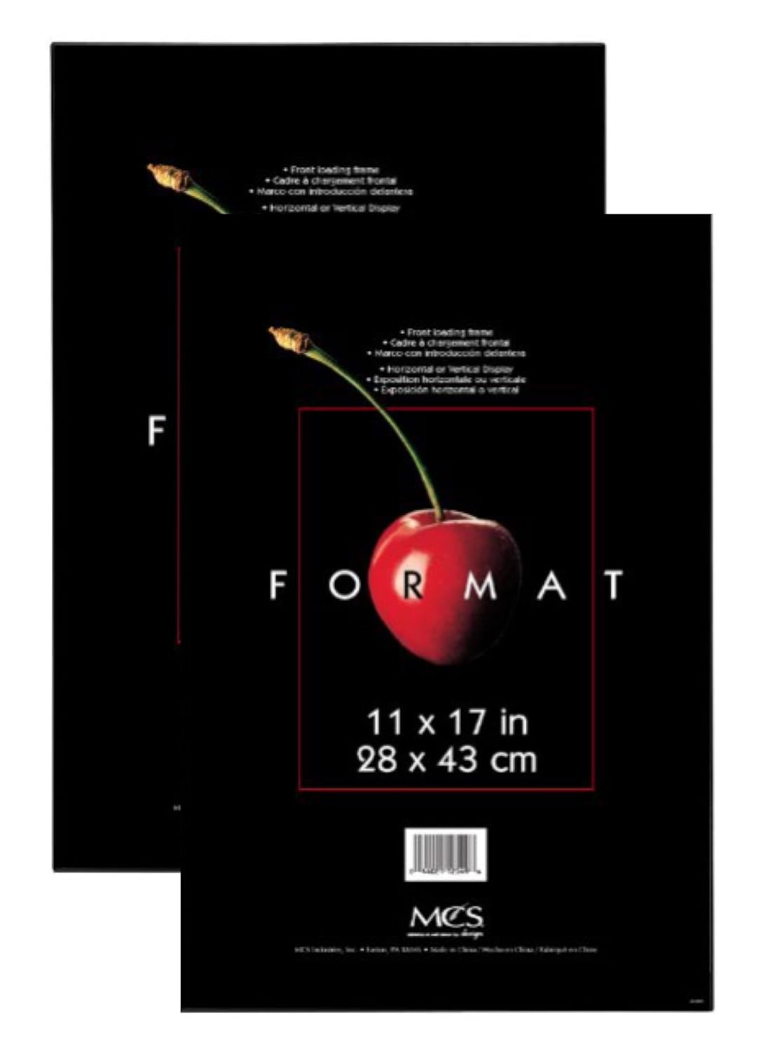 MCS Plastic Format Frame for a 11" x 17" Photograph, Color; Black