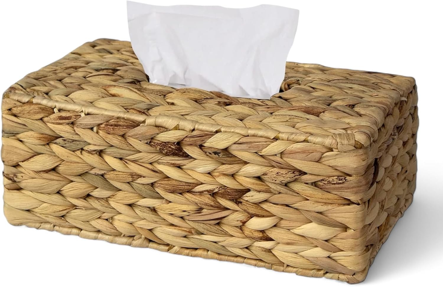 Natural Water Hyacinth Woven Square Tissue Box Holder