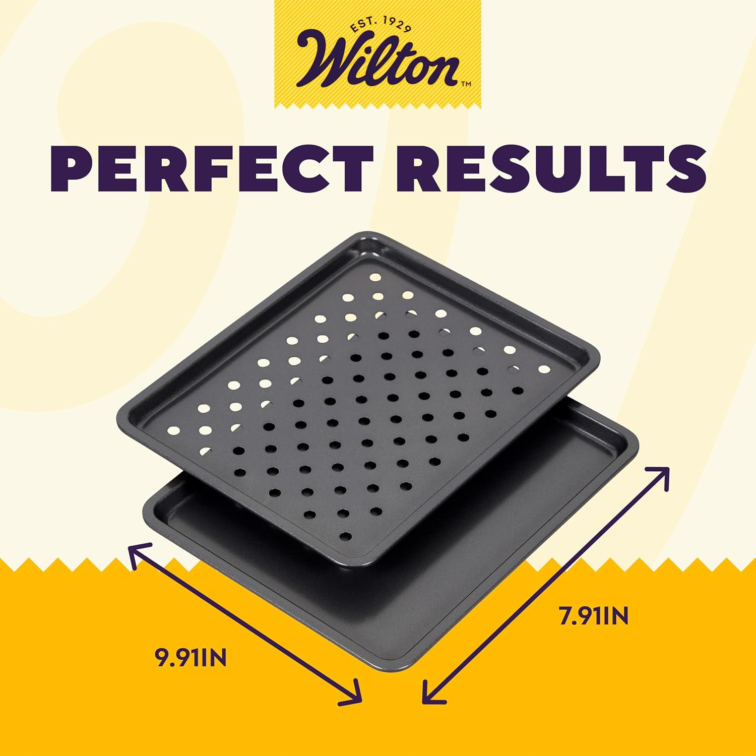 Wilton Perfect Results Toaster Oven Sheet Pan & Crisper Set, 2-Piece
