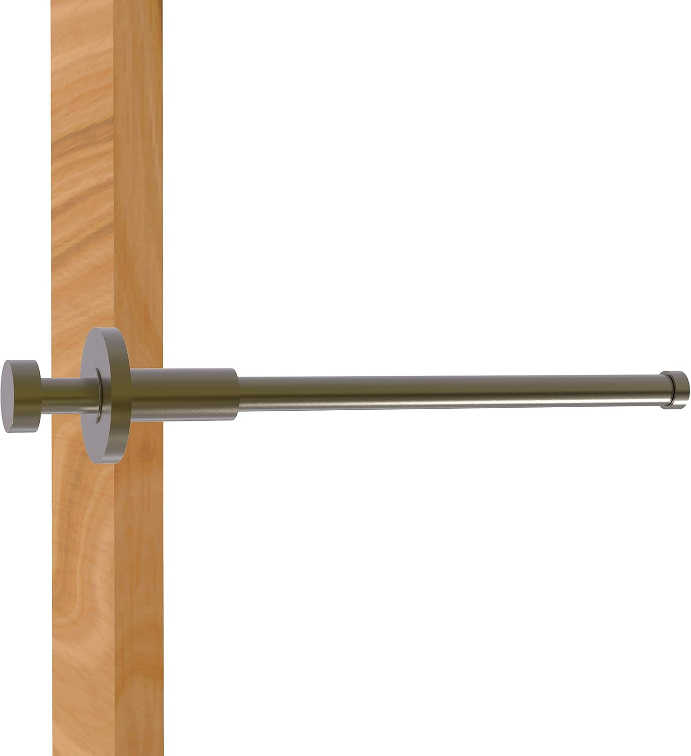 Allied Brass Fresno Collection Retractable Pullout Garment Rod, 10-Inch, Antique Brass