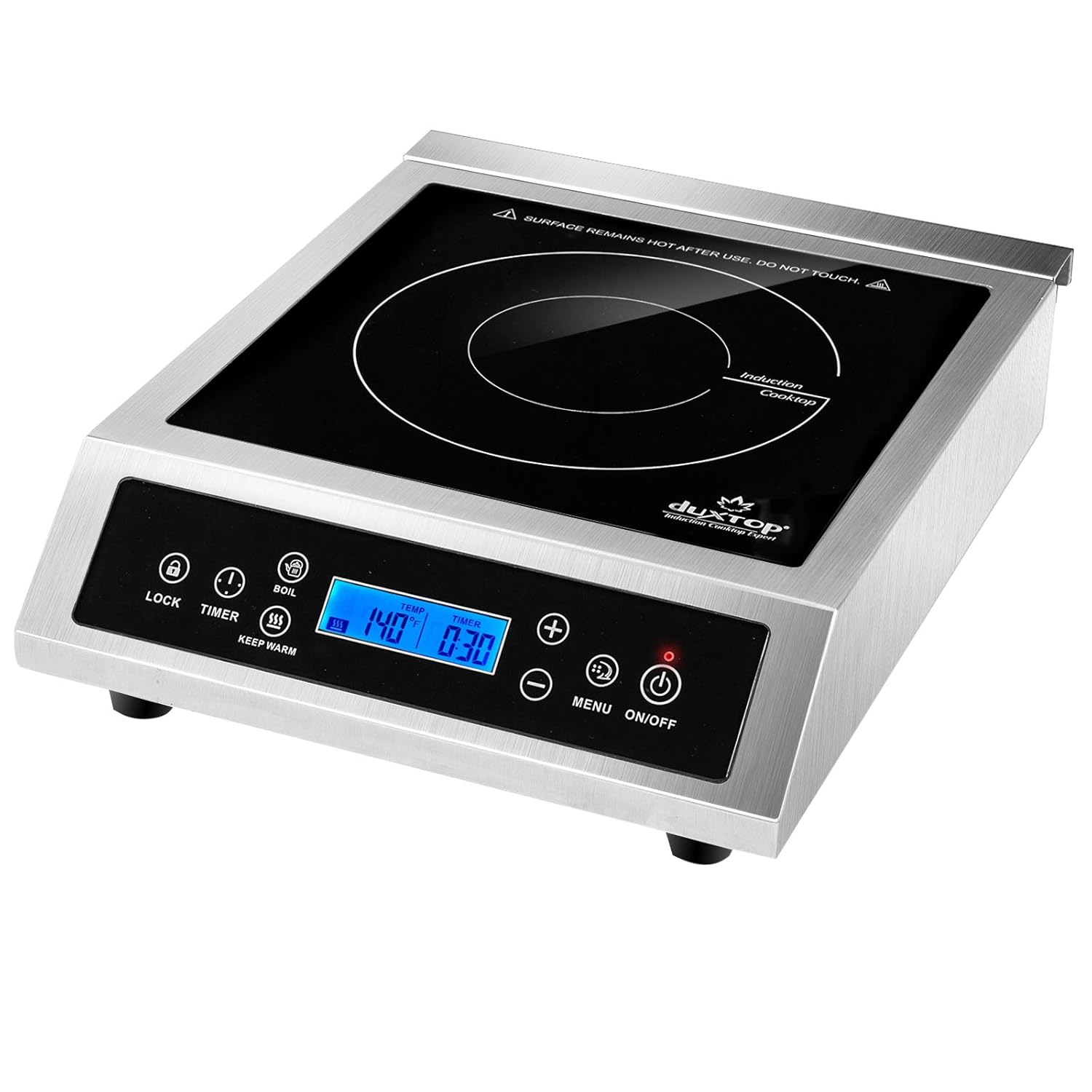 Duxtop Professional Portable Induction Cooktop, Commercial Range Countertop Burner, 1800 Watts Induction Burner with Sensor Touch and LCD Screen, P961LS
