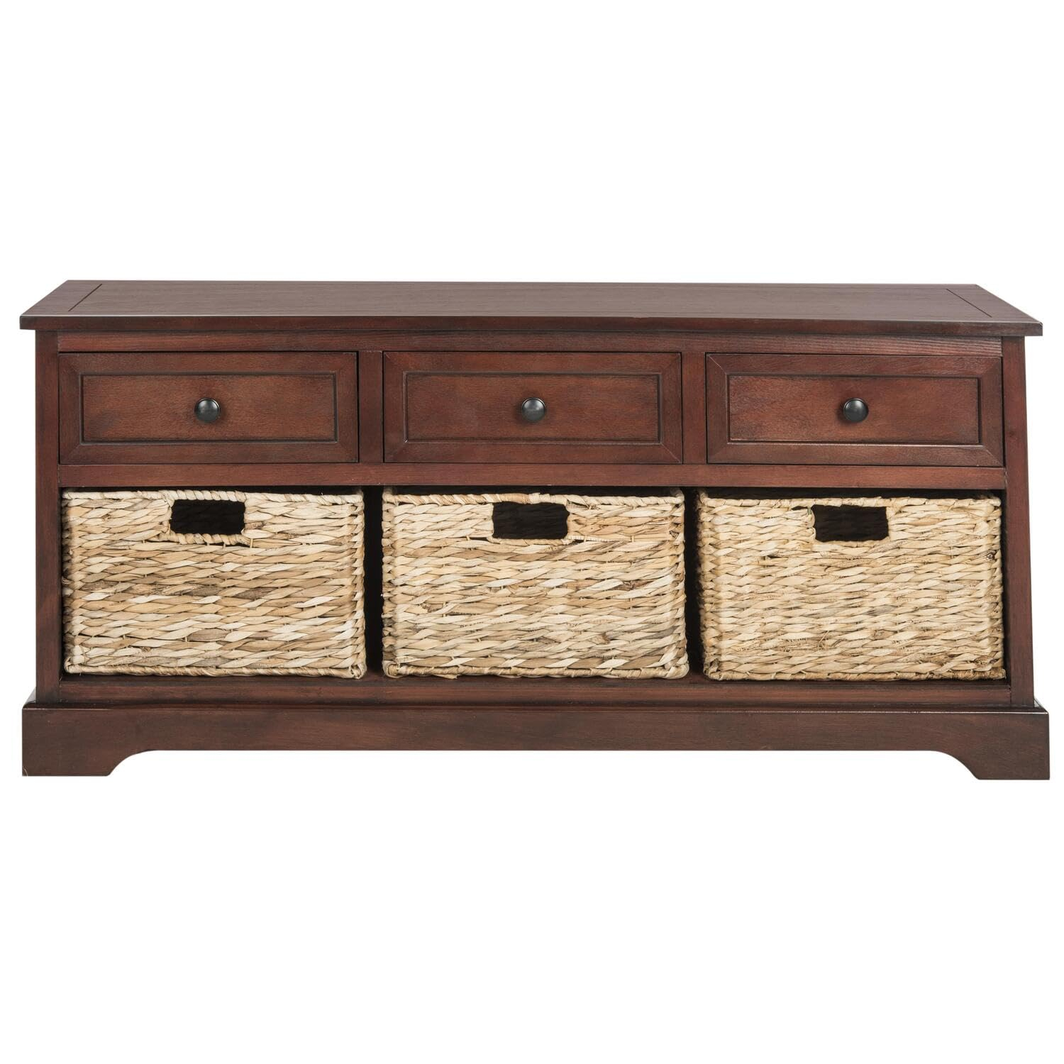 Adayla Solid Wood Drawers Storage Bench