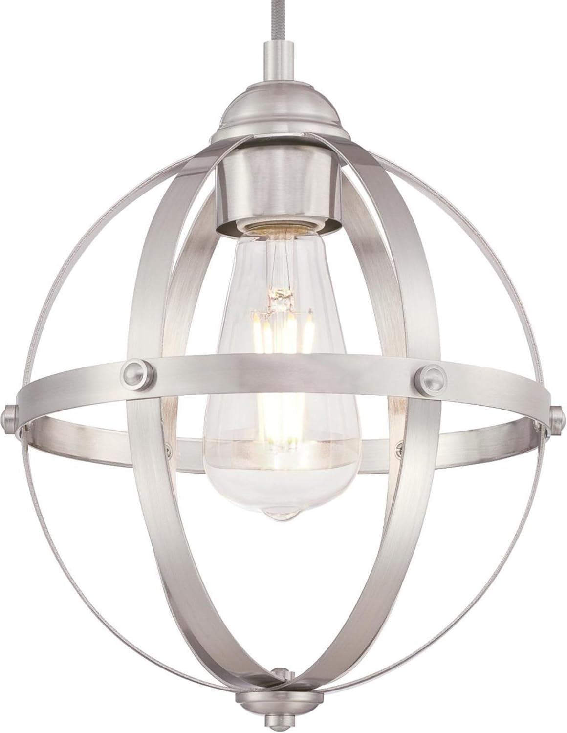 Westinghouse Lighting 6362000 10.24 x 9.84 x 9.84 in. 1 Light Mini Pendant, Brushed Nickel