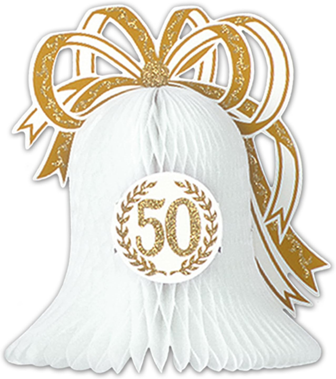 Beistle 50th  Anniversary Centerpiece, 10.5", (2/Pkg) Multicolored