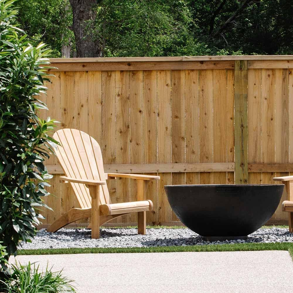 Ash & Ember 42" Hemisphere Fire Pit, Wood Burning Backyard Fireplace, Round Flat Flanged Base, Cast Iron Patina Fire Bowl, Portable Outdoor Firepit Ideal for Backyard Parties and Camping