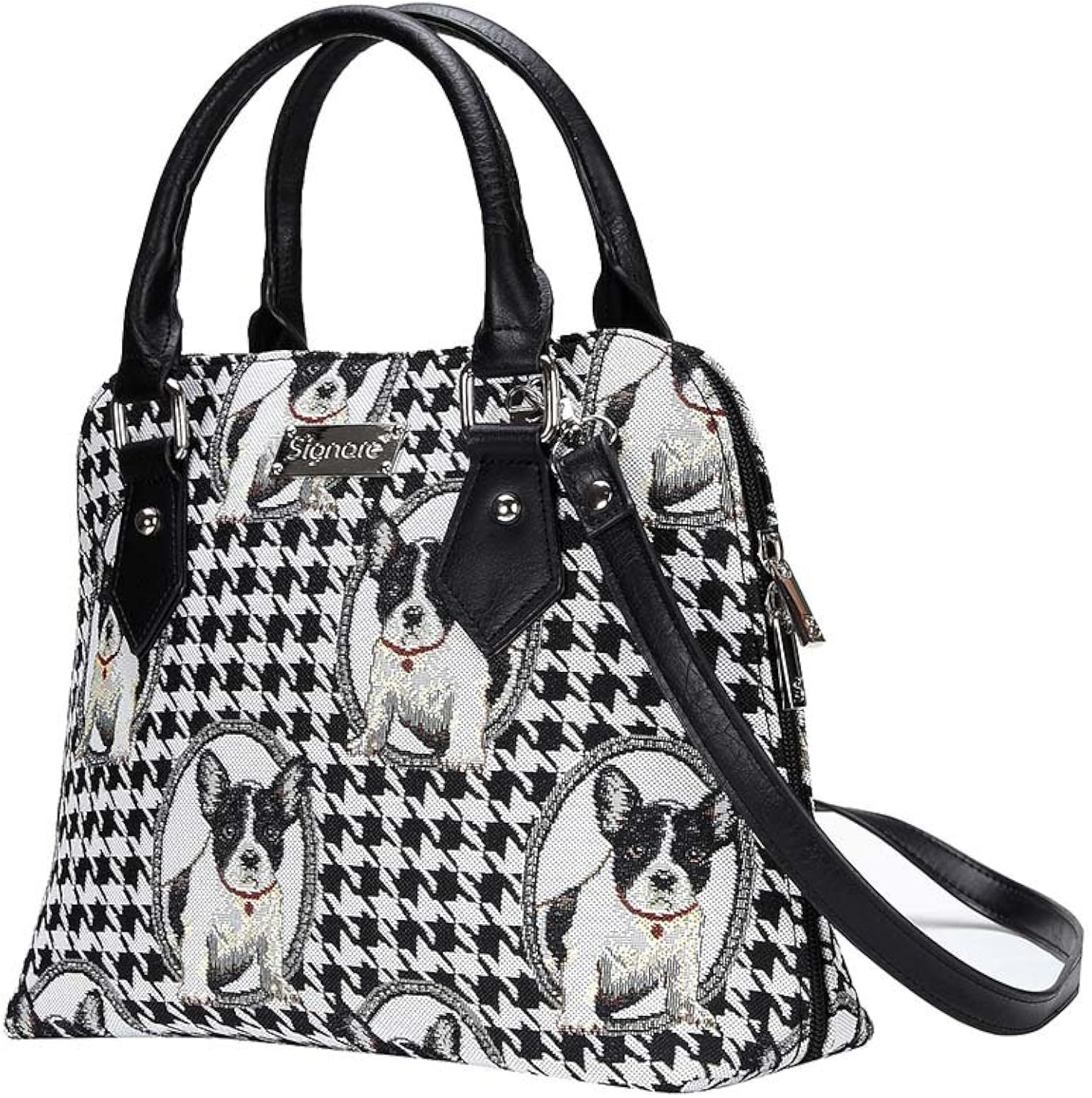 French Bulldog Convertible Top Handle Purse Handbag