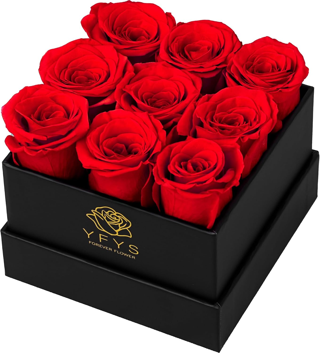 Forever Rose Flowers for Delivery Prime - 9pcs Preserved Fresh Roses, Genuine Roses That Last for Years, for Birthday Gifts for Women, Valentines Day, and Mother's Day