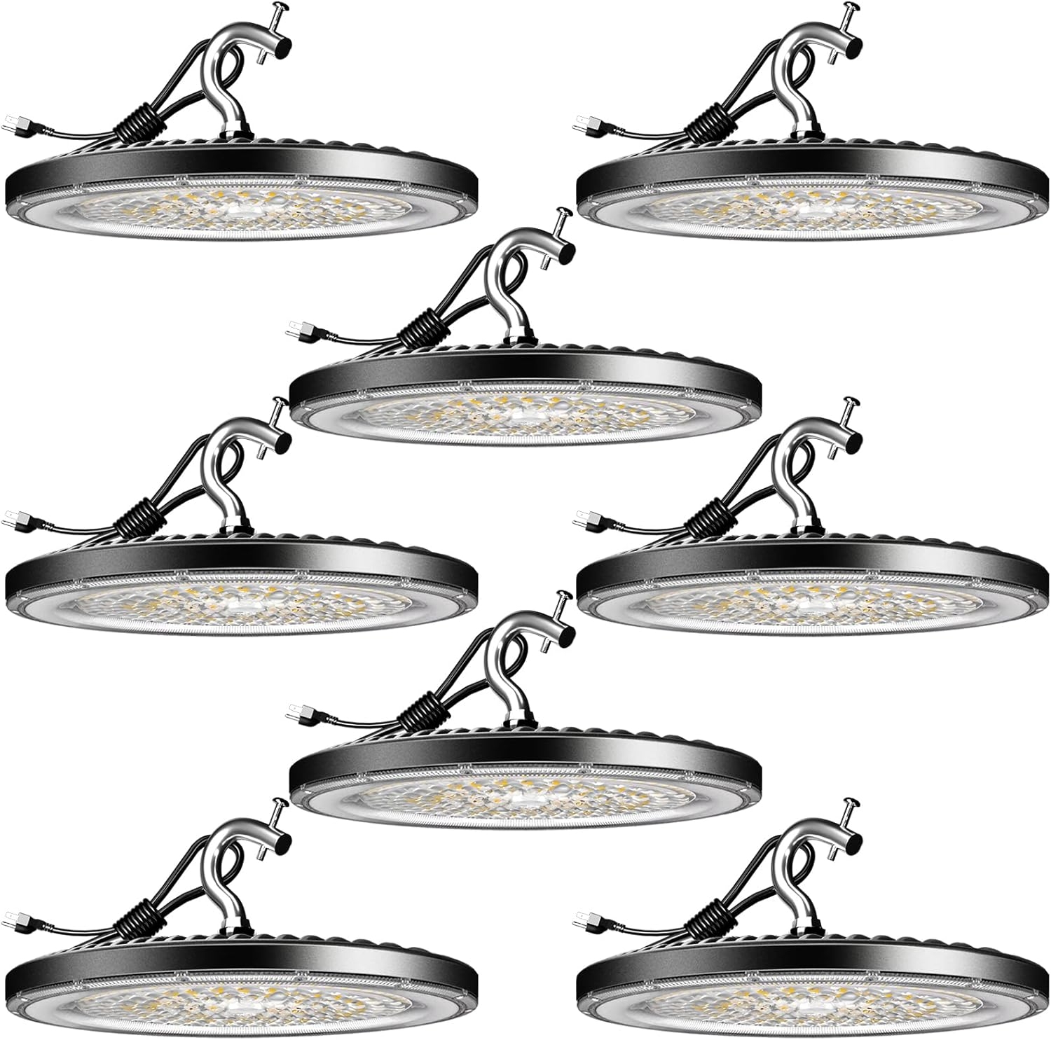 Lightdot 100W LED High Bay Light for Shop/Barn 5000K 14000LM (Eqv. to 400W HPS/MH) High Bay LED Lights with Plug for Commercial Warehouse Lighting-ETL Listed 5Pack