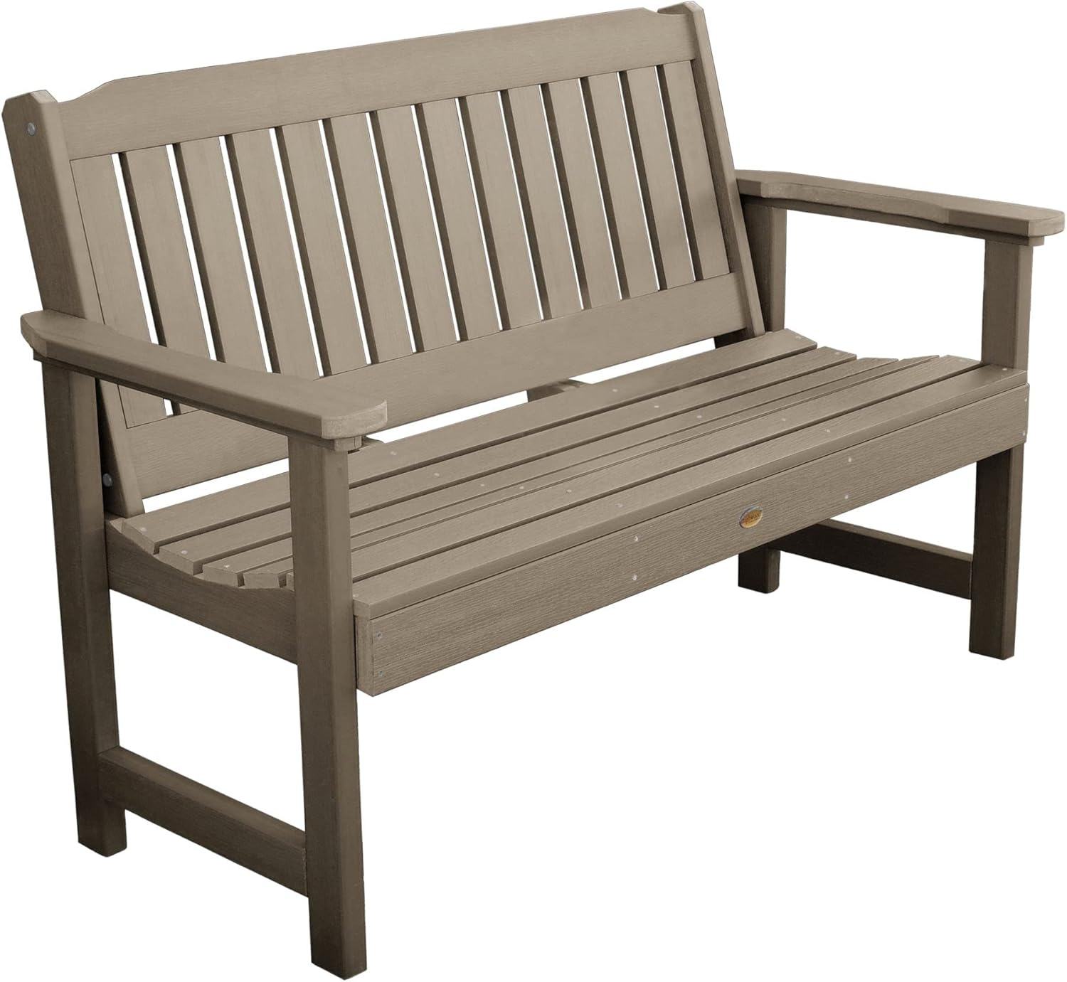highwood  Lehigh 5-foot Eco-friendly Synthetic Wood Garden Bench Woodland Brown