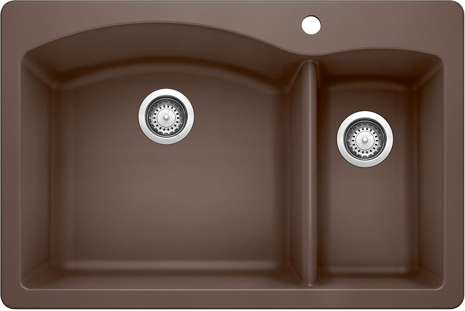 Diamond Silgranit 33" L x 22" W Double Basin Drop-In/Undermount Sink