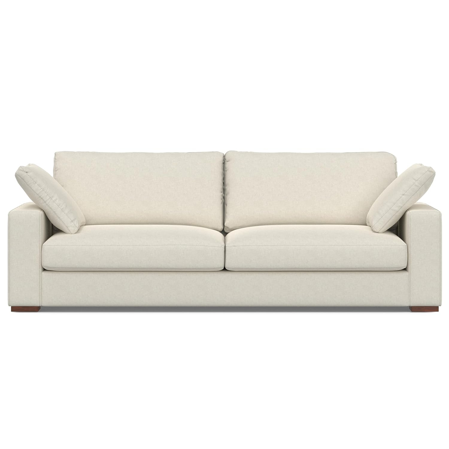 Charlie 96" Beige Performance Fabric Deep Seater Sofa