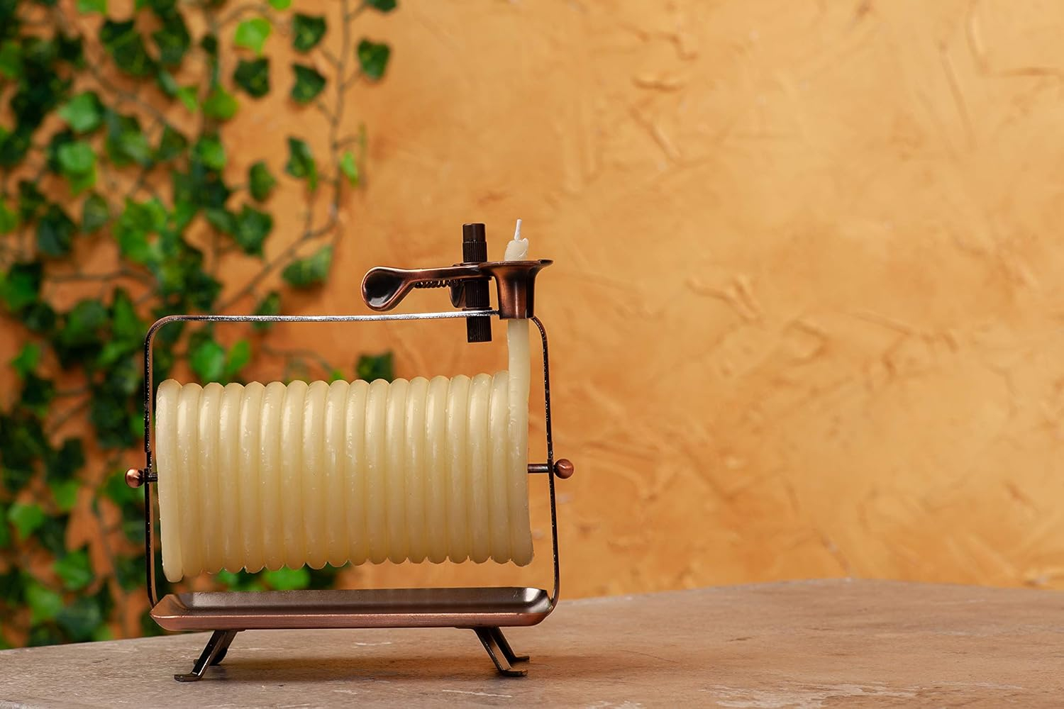 48-Hour Horizontal Candle Natural Beeswax with Cotton Wick