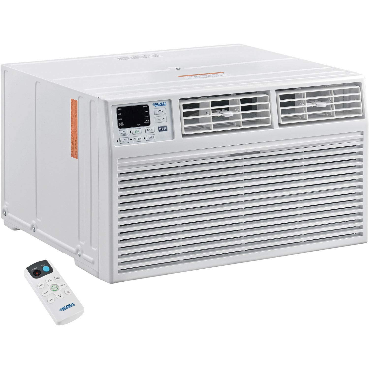 Global Industrial 292860 Wall Air Conditioner with Heat - 1230W - 230V - 12000 BTU