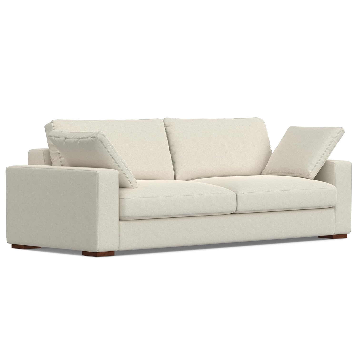 Charlie 96" Beige Performance Fabric Deep Seater Sofa