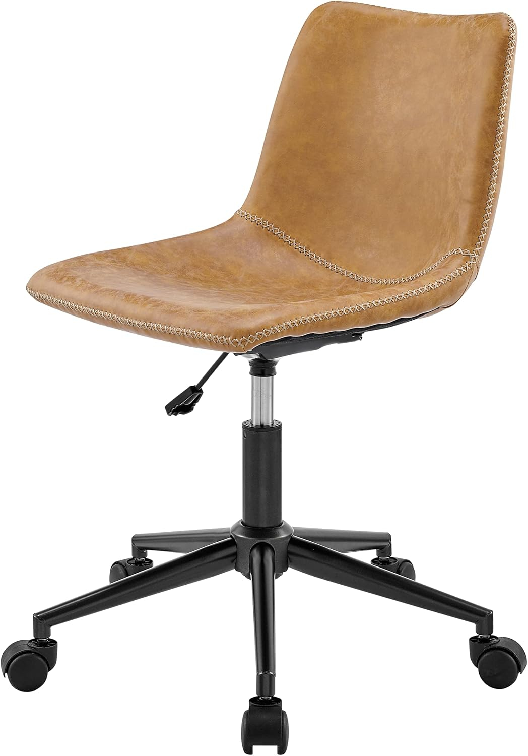 New Pacific Direct Clarke 22" PU and Plywood Swivel Office Chair in Yellow