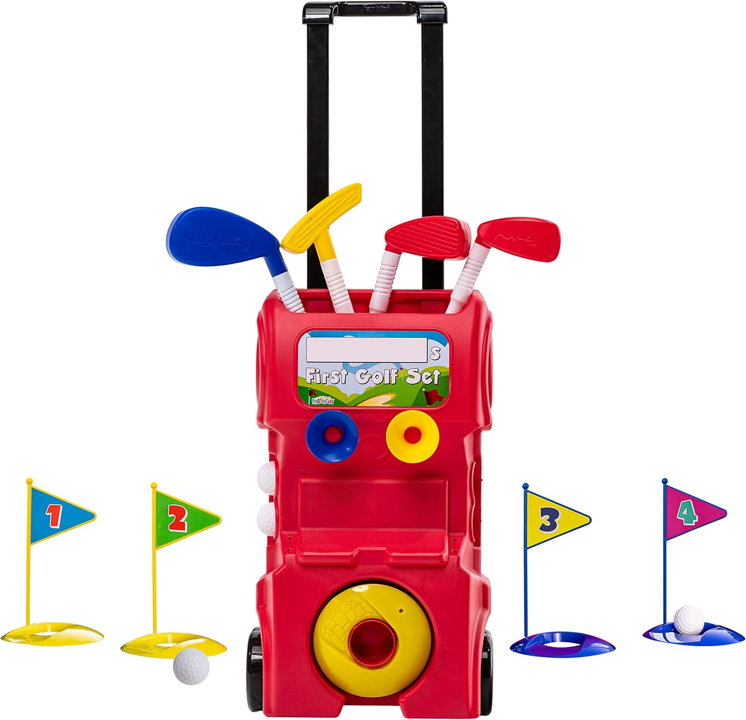 Franklin Sports Kids and Toddlers Toy Golf Set - Includes Carry Case, (4) Balls + (4) Holes