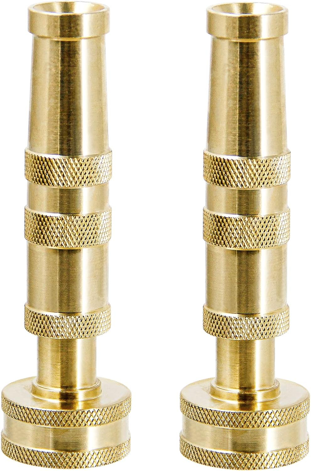 Twinkle Star Heavy-Duty Brass Adjustable Twist Hose Nozzle, 2 Pack, TWIS3432