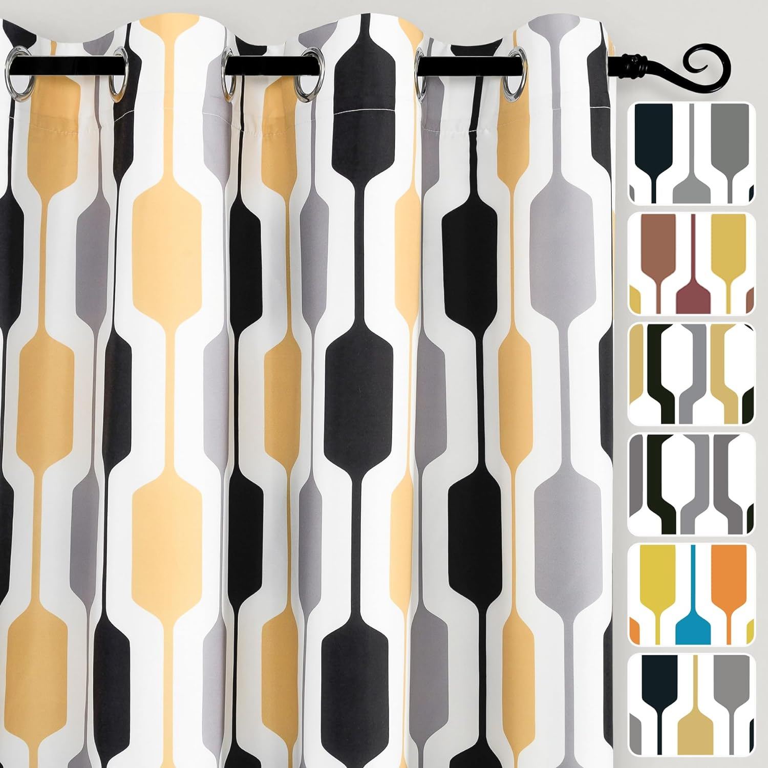 DriftAway Grommet Room Darkening Curtains, 52" x 84" (2 Panels)