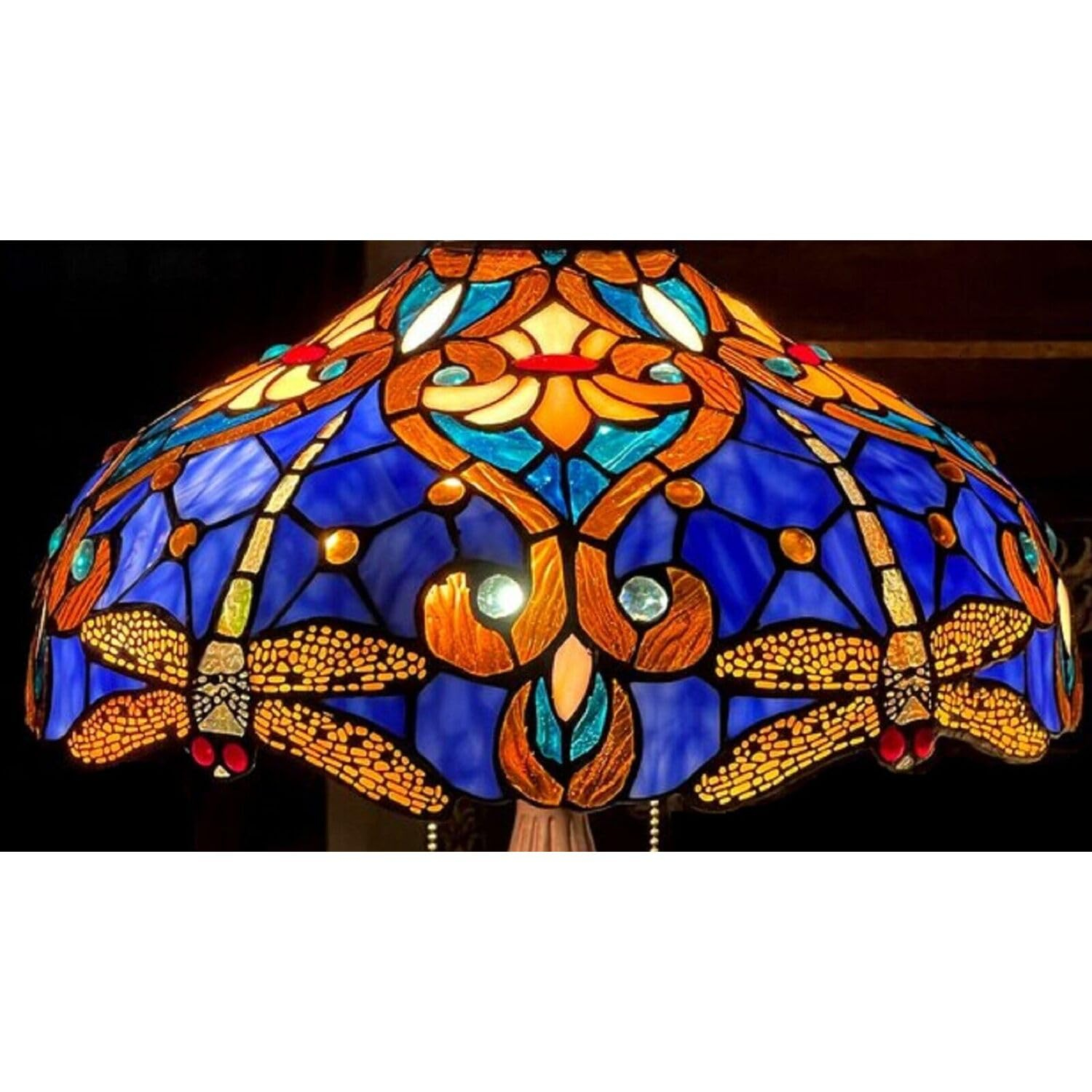 Chloe Lighting Julia Tiffany-style 2 Light Dragonfly Table Lamp 17" Shade