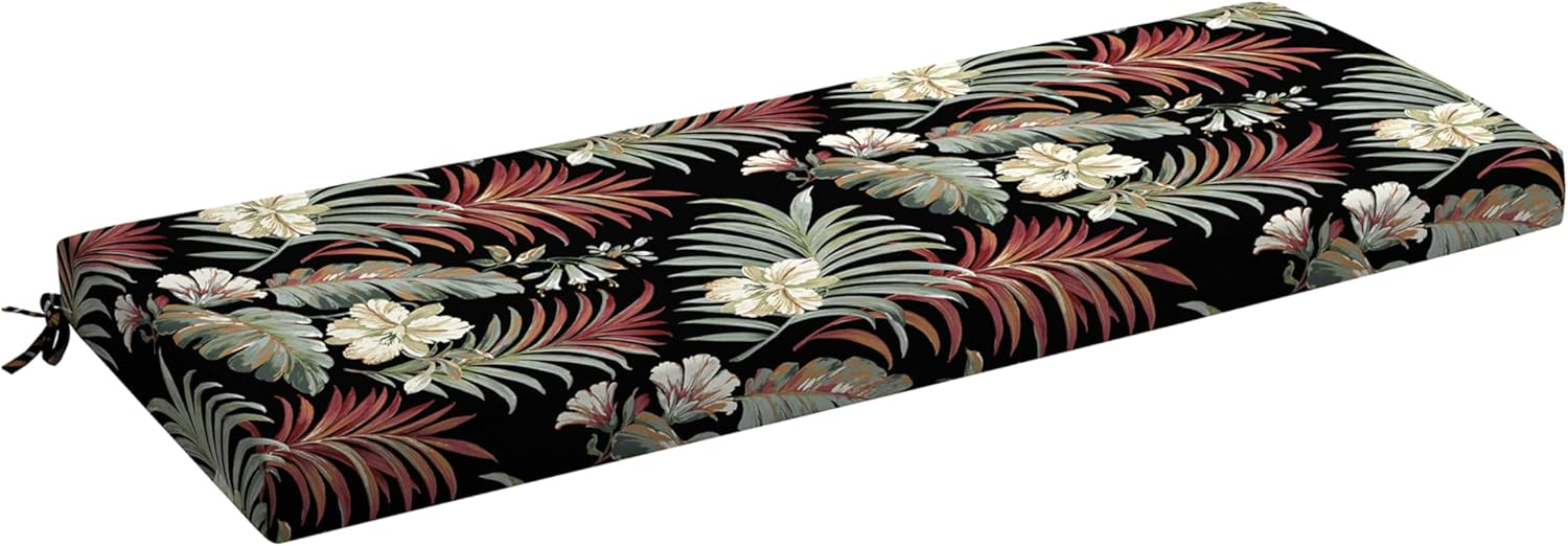 Arden Selections ProFoam Essentials Outdoor Bench Cushion 18 x 46, Ashland Black Jacobean