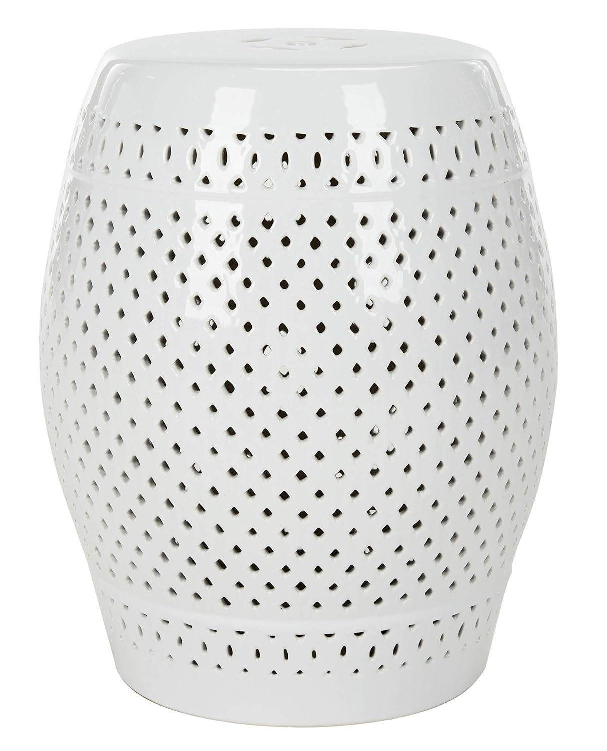 Safavieh Diamond Ceramic Garden Stool in Cream