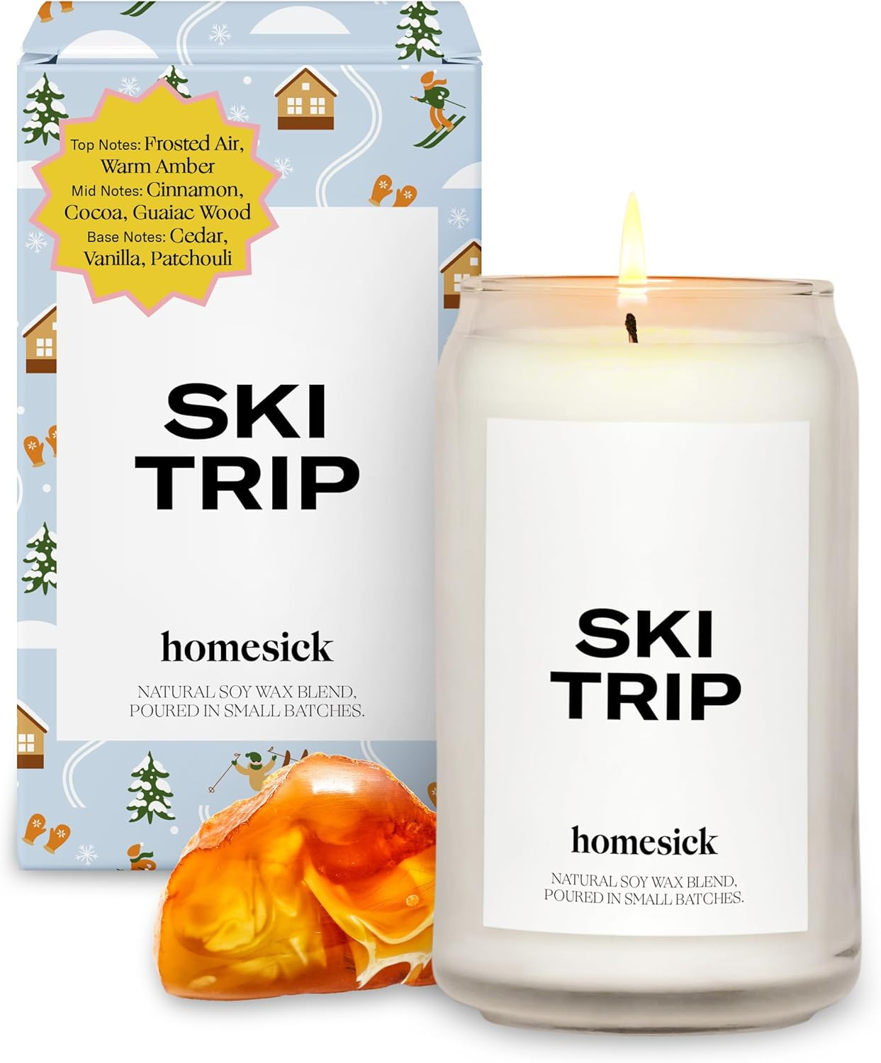 Homesick Scented Candles for Home (Grandma's Kitchen) - 13.75 oz Long-Lasting Natural Soy Wax Blend Jar Candle Gifts for Women & Men, 60-80 Hours Burn Time - Notes of Butter, Apple & Cream