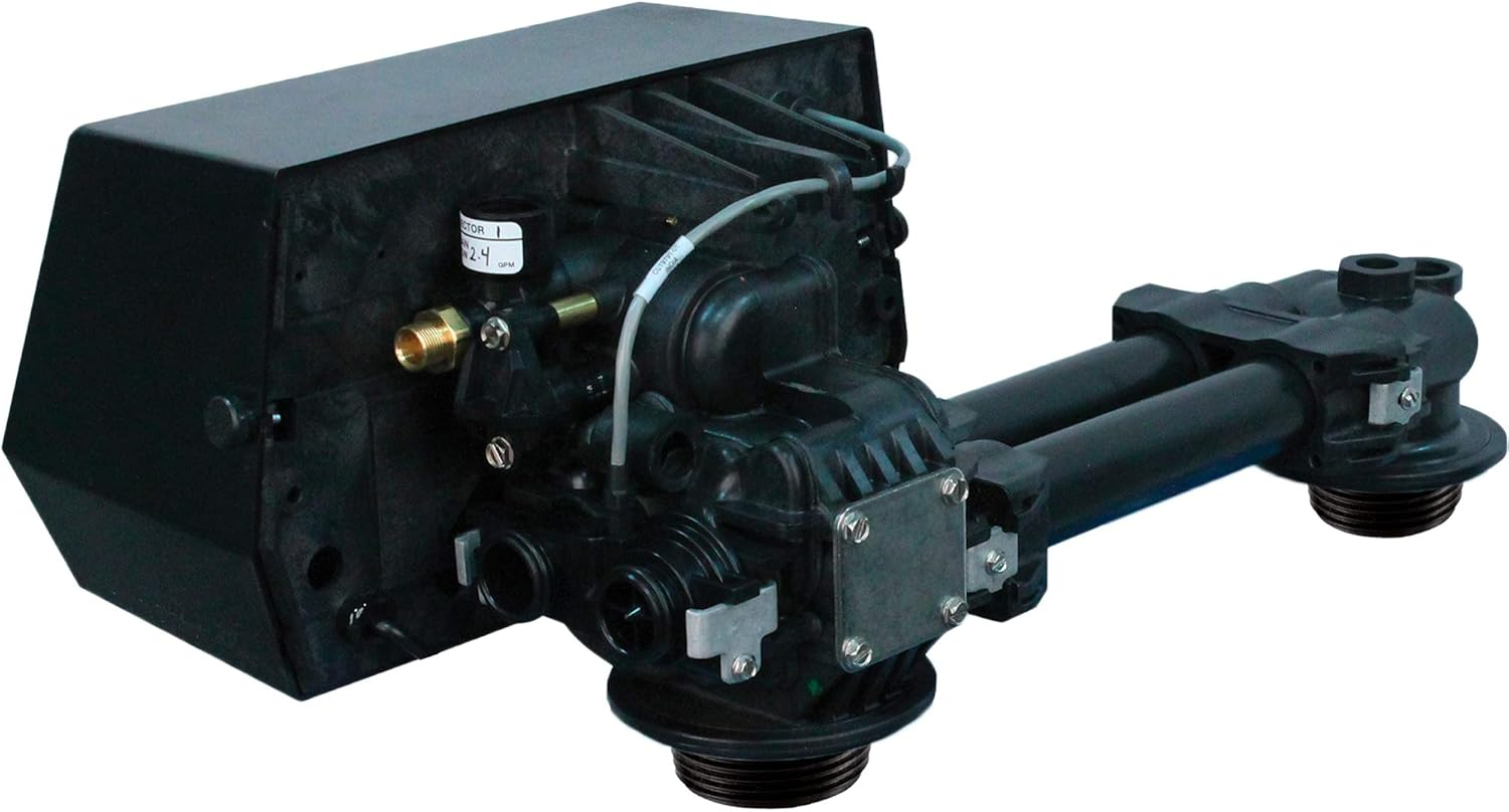 Black Digital Dual Tank Water Softener Control Valve