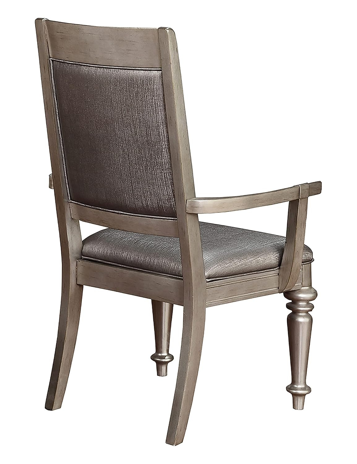 Coaster Danette Tufted Faux Leather Dining Chairs in Gray