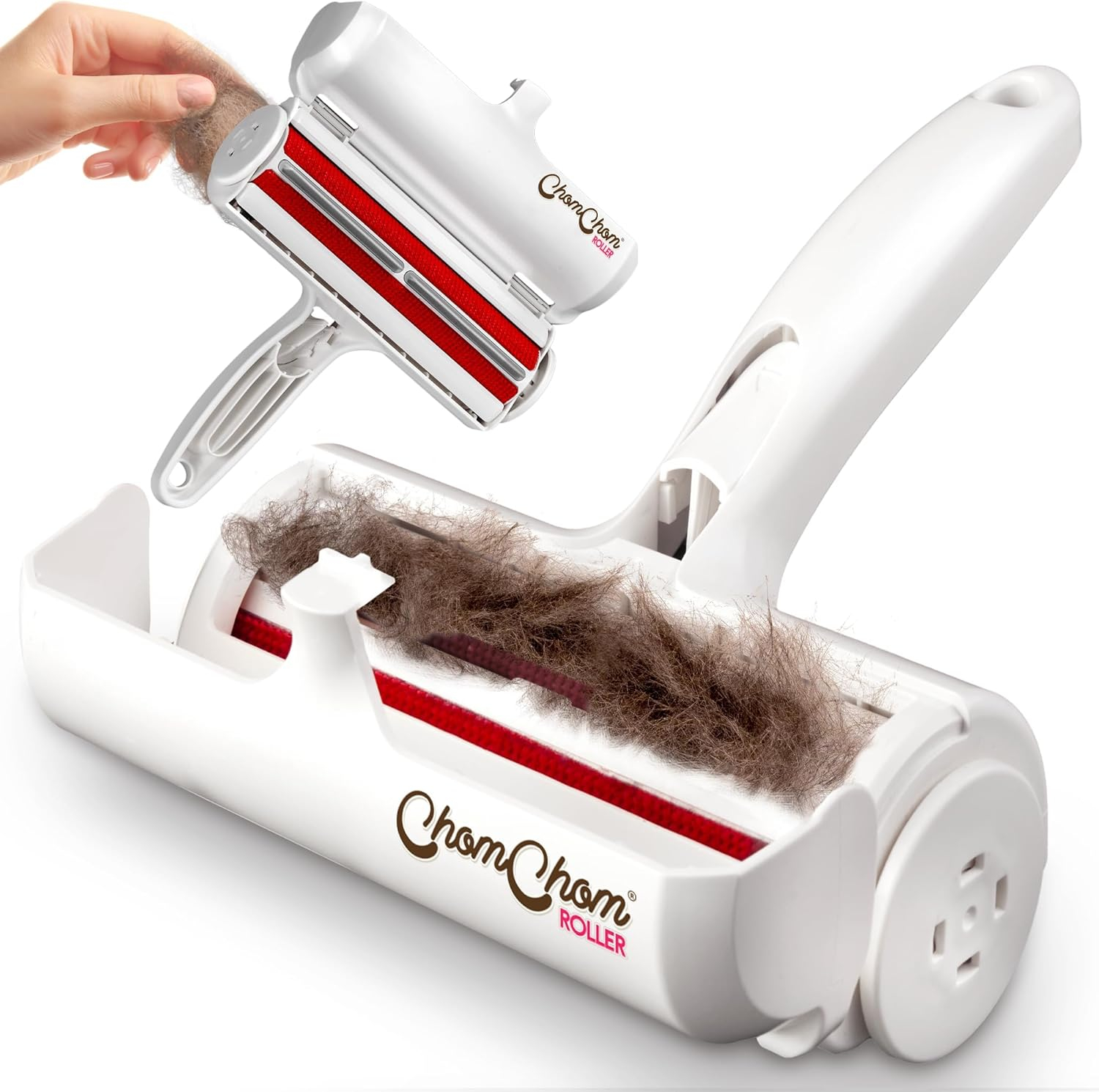 Chom Chom Roller Pet Hair Remover and Reusable Lint Roller - ChomChom Cat and Dog Hair Remover for Furniture, Couch, Carpet, Clothing and Bedding